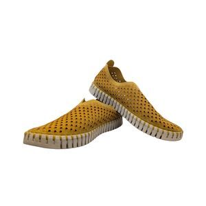 Ilse Jacobsen Yellow Leather Slip On Size EU 38